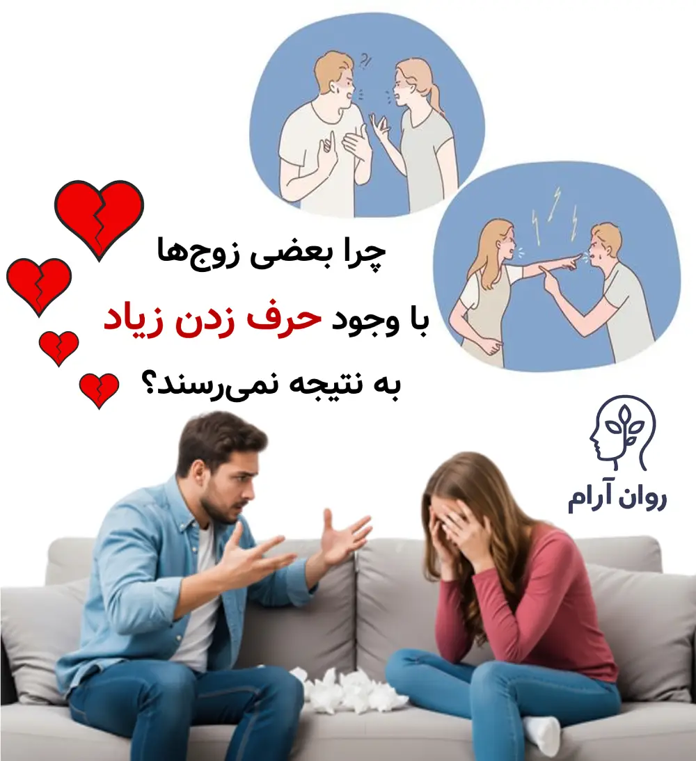 مشکلات زناشویی : چرا بعضی زوجها با وجود حرف زدن زیاد به نتیجه نمیرسند؟